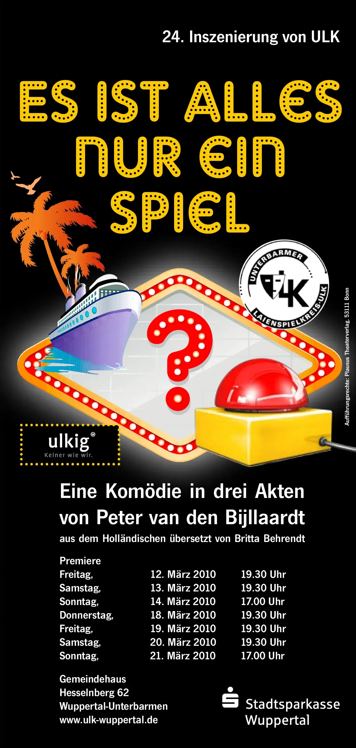 Flyer zu Es ist alles nur ein Spiel