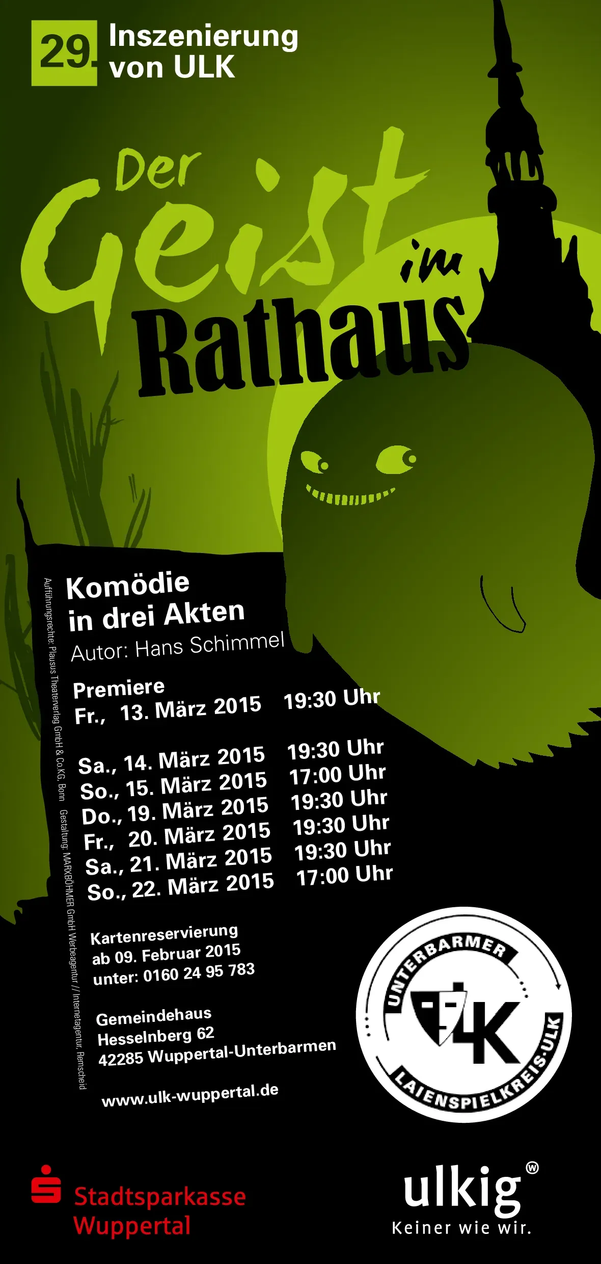 Flyer zu Der Geist im Rathaus